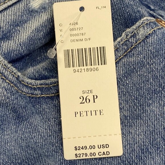 Paige Women’s Leenah High-Rise Straight Leg Jeans “Chaming Blue” Size 26P - Picture 13 of 13